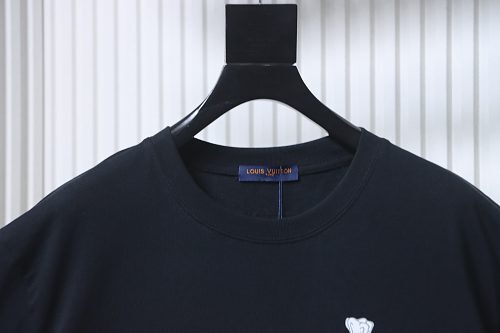 Louis Vuitton Bone Logo Print T-Shirt Black