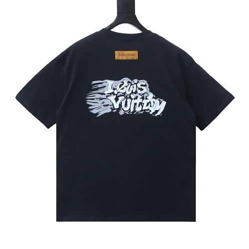 Louis Vuitton Bone Logo Print T-Shirt Black