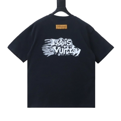 Louis Vuitton Bone Logo Print T-Shirt Black 02