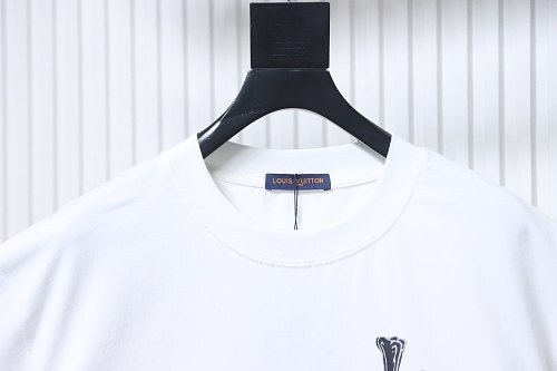 Louis Vuitton Bone Logo Print T-Shirt White