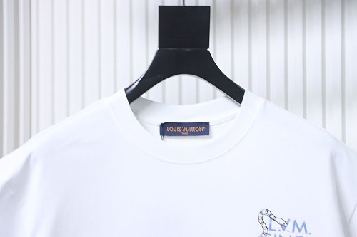 Louis Vuitton Checkerboard Snake and Ladders Print T-Shirt White