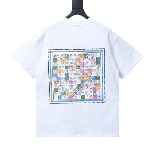 Louis Vuitton Checkerboard Snake and Ladders Print T-Shirt White