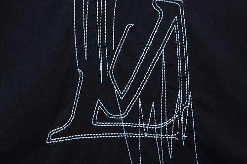 Louis Vuitton Dotted-Line Embroidered T-Shirt Black