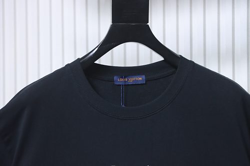 Louis Vuitton Dotted-Line Three-Flower T-Shirt Black