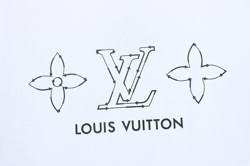 Louis Vuitton Dotted-Line Three-Flower T-Shirt White
