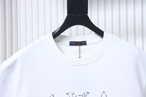 Louis Vuitton Dotted-Line Three-Flower T-Shirt White