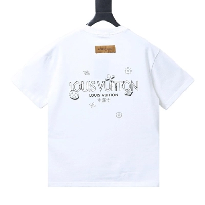 Louis Vuitton Dotted-Line Three-Flower T-Shirt White 02