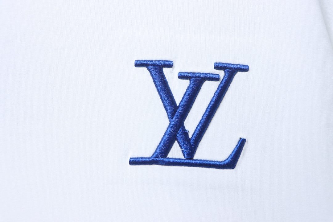 Louis Vuitton Embroidered Airplane Logo Print T-Shirt White