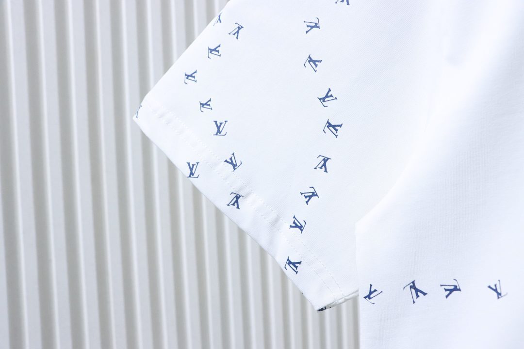 Louis Vuitton Embroidered Airplane Logo Print T-Shirt White