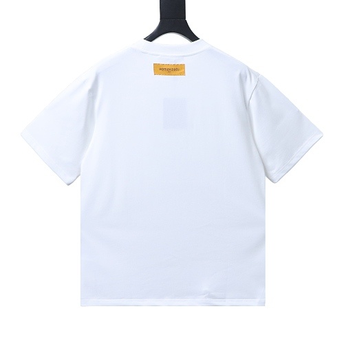 Louis Vuitton Graffiti-Style Logo Print T-Shirt White