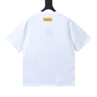 Louis Vuitton Graffiti-Style Logo Print T-Shirt White 02