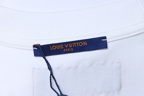 Louis Vuitton Graffiti-Style Logo Print T-Shirt White