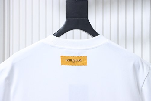 Louis Vuitton Graffiti-Style Logo Print T-Shirt White