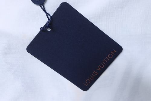 Louis Vuitton Graffiti-Style Logo Print T-Shirt White