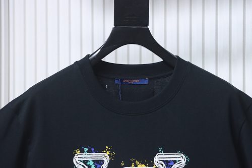Louis Vuitton Graffiti-Style Logo Print T-Shirt Black