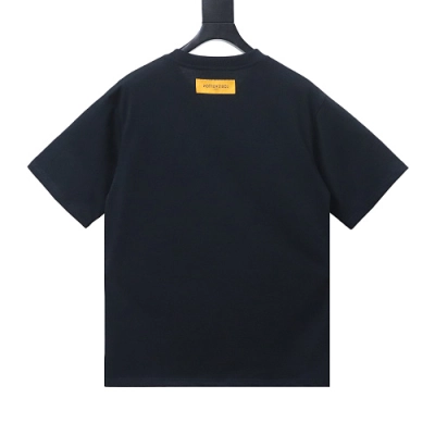 Louis Vuitton Graffiti-Style Logo Print T-Shirt Black 02
