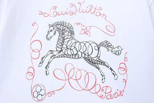 Louis Vuitton Linear Warhorse Print T-Shirt White
