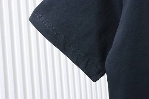 Balenciaga Blue Circle Print Letter T-Shirt Black