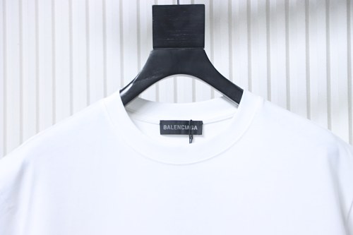 Balenciaga Blue Circle Print Letter T-Shirt White