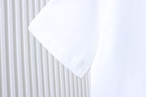 Balenciaga Blue Circle Print Letter T-Shirt White