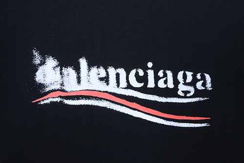 Balenciaga Blurred Cola Print T-Shirt Black