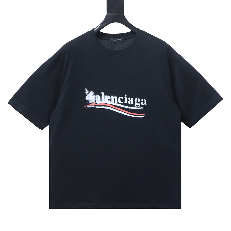 Balenciaga Blurred Cola Print T-Shirt Black