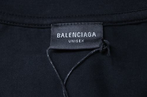 Balenciaga Buckle and Letter Graffiti Print T-shirt Black