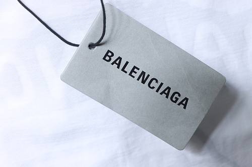 Balenciaga Buckle and Letter Graffiti Print T-shirt White