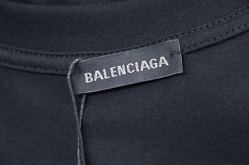 Balenciaga Multi-line Logo Print T-Shirt Black