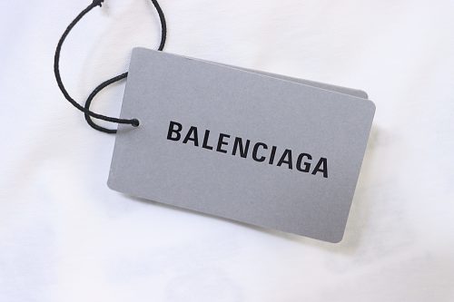 Balenciaga Multi-line Logo Print T-Shirt White