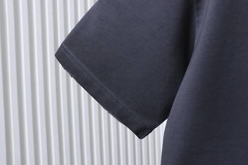 Balenciaga Washed Mud-Dyed Black T-Shirt with Geometric Logo Print