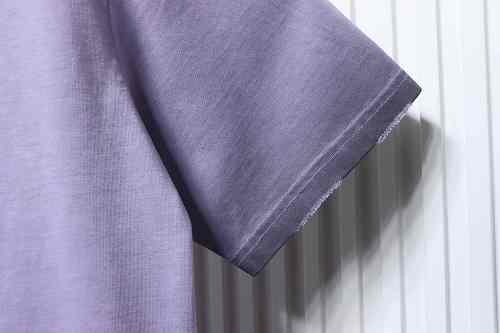 Balenciaga Washed Mud-Dyed Purple T-Shirt with Geometric Logo Print