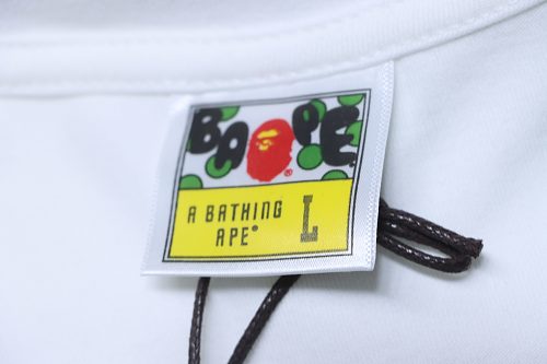 Bape × Coach Dinosaur and Ape-man Head Print T-Shirt White
