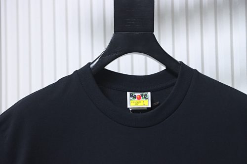 Bape Classic Red Label Ape Head Front and Back Print T-Shirt Black