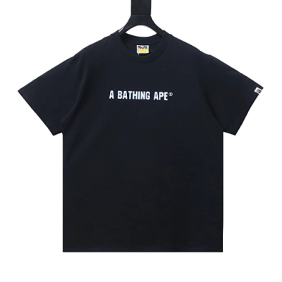 Bape Classic Red Label Ape Head Front and Back Print T-Shirt Black 02