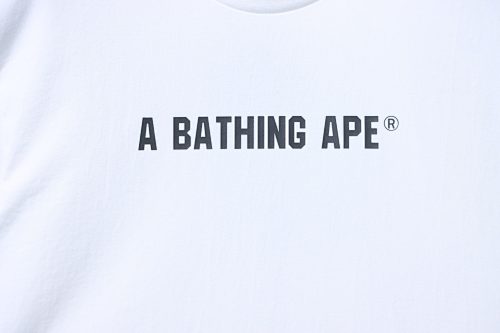Bape Classic Red Label Ape Head Front and Back Print T-Shirt White