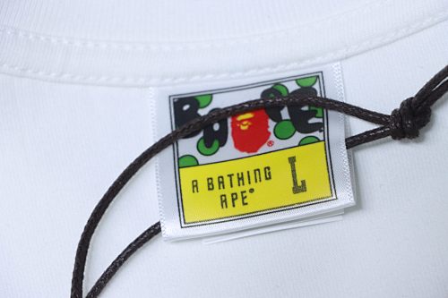 Bape Classic Red Label Ape Head Front and Back Print T-Shirt White