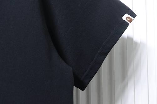 Bape Diamond-Quilted Monogram with Ape Head Print T-Shirt Black