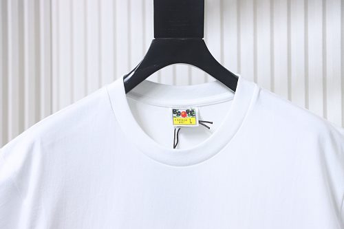 Bape Macaron-Colored Ape Head and Letter Print T-shirt White