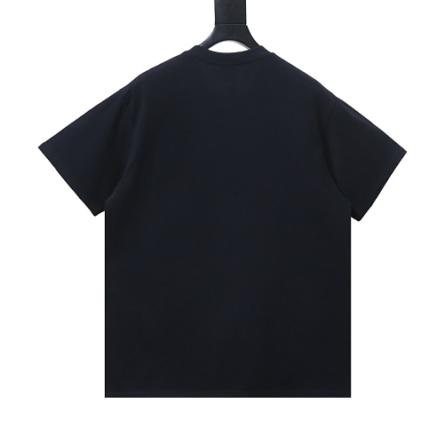 Bape Vertical-Stripe Color-Block Camouflage Ape Head Print T-Shirt Black