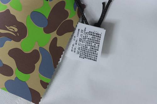 Bape Vertical-Stripe Color-Block Camouflage Ape Head Print T-Shirt White