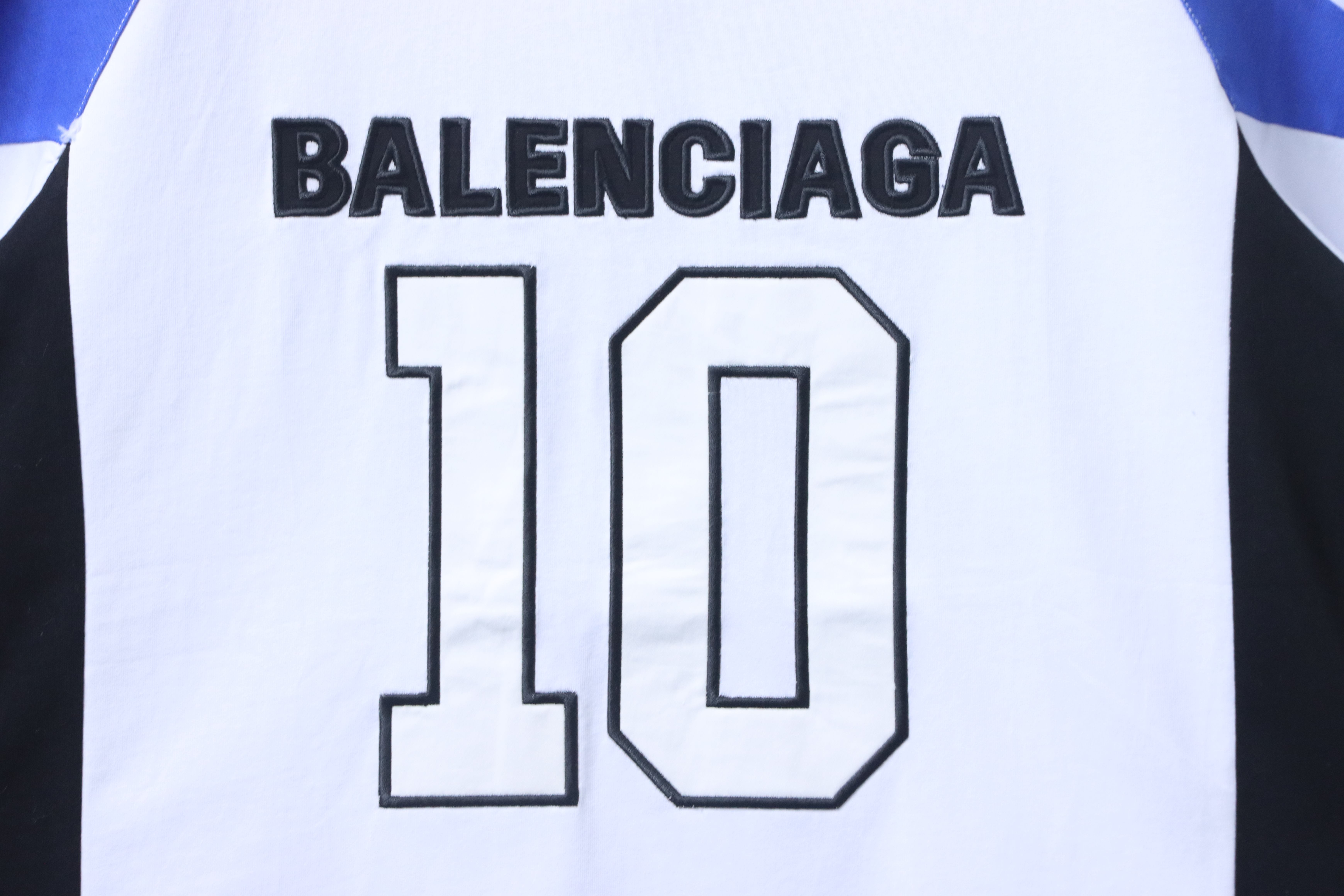 Balenciaga NBA Co-Branded Health Network Qversized Color Bocked T-shirt Black/White/Red