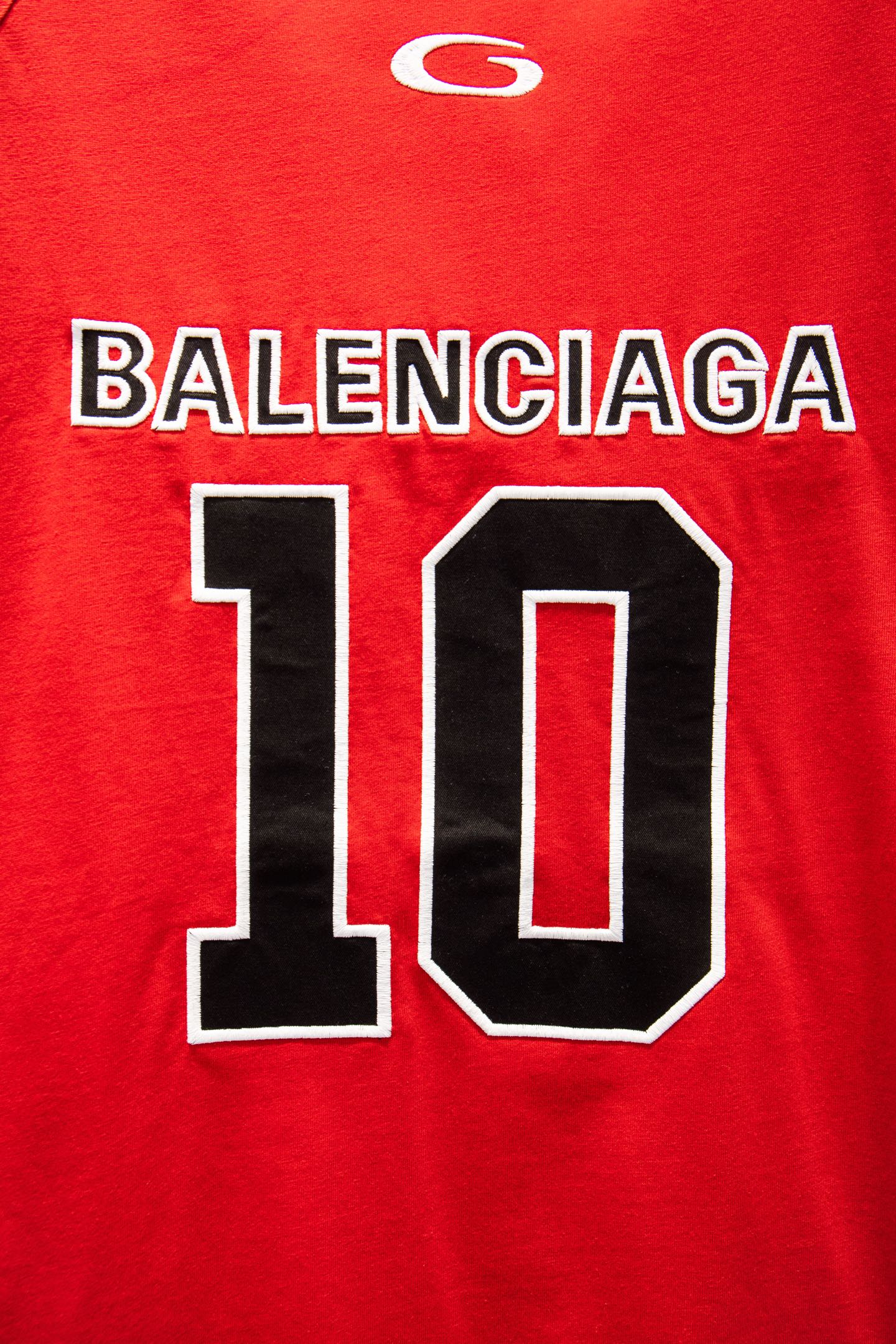 Balenciaga NBA Co-Branded Health Network Qversized Color Bocked T-shirt Black/White/Red