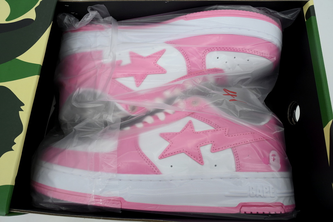 A Bathing Ape Bape SK8 Sta Peach Red/ White OXZ-SHMX30-491P
