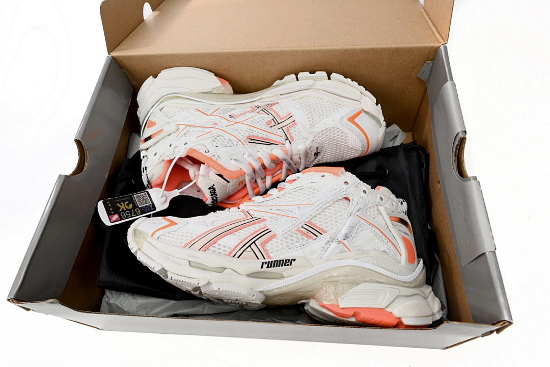 Balenciaga Runner Sneaker White Orange 677402 W1RB2 2115