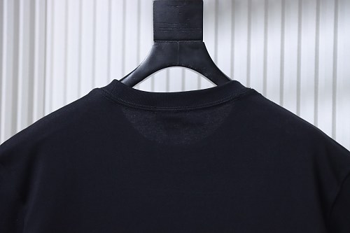 Balenciaga Chest Badge Embroidered T-Shirt Black