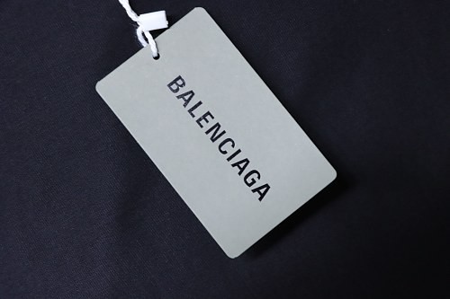 Balenciaga Chest Badge Embroidered T-Shirt Black