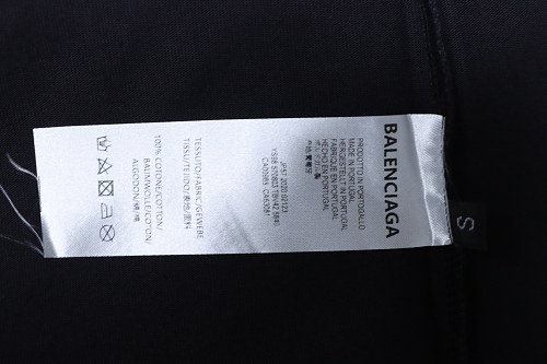 Balenciaga Chest Badge Embroidered T-Shirt Black