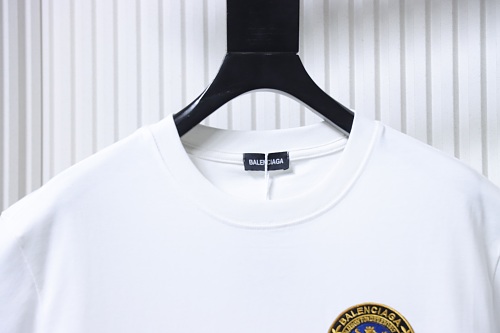 Balenciaga Chest Badge Embroidered T-Shirt White