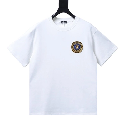 Balenciaga Chest Badge Embroidered T-Shirt White 01